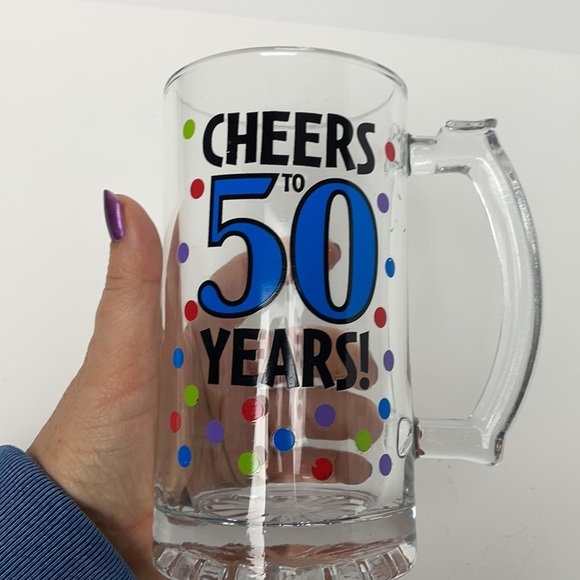 GLASS Beer Mug “Cheers to 50 Years” - Picture 11 of 14